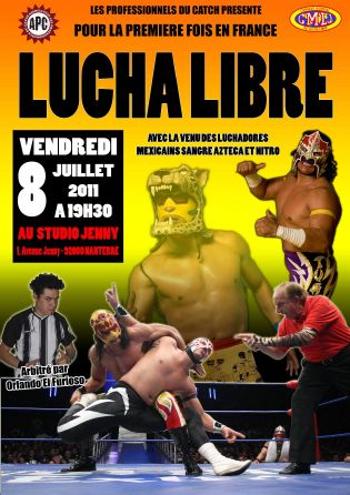 Gala de catch et de lucha libre  Nanterre le 8 juillet avec APC-Catch et la CMLL